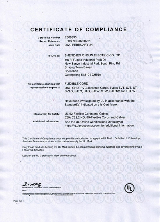 UL Certificate